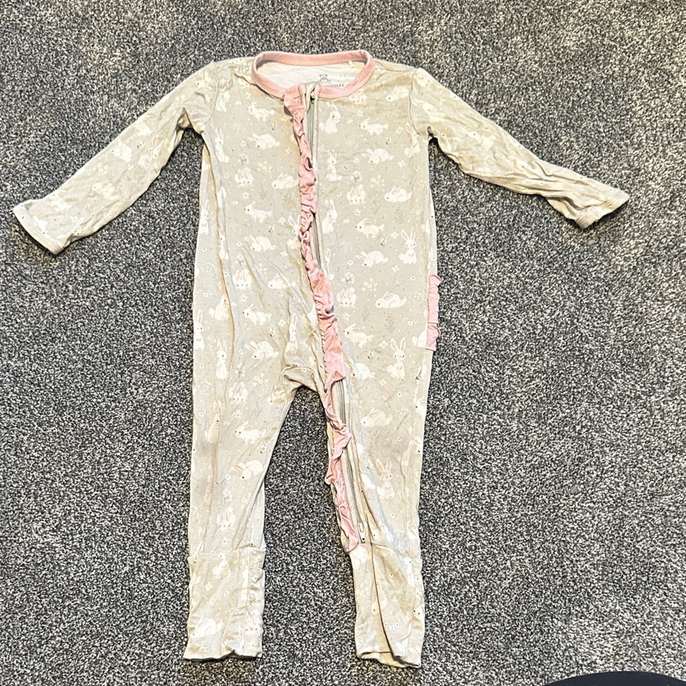 Pink and Gray Kids One Piece